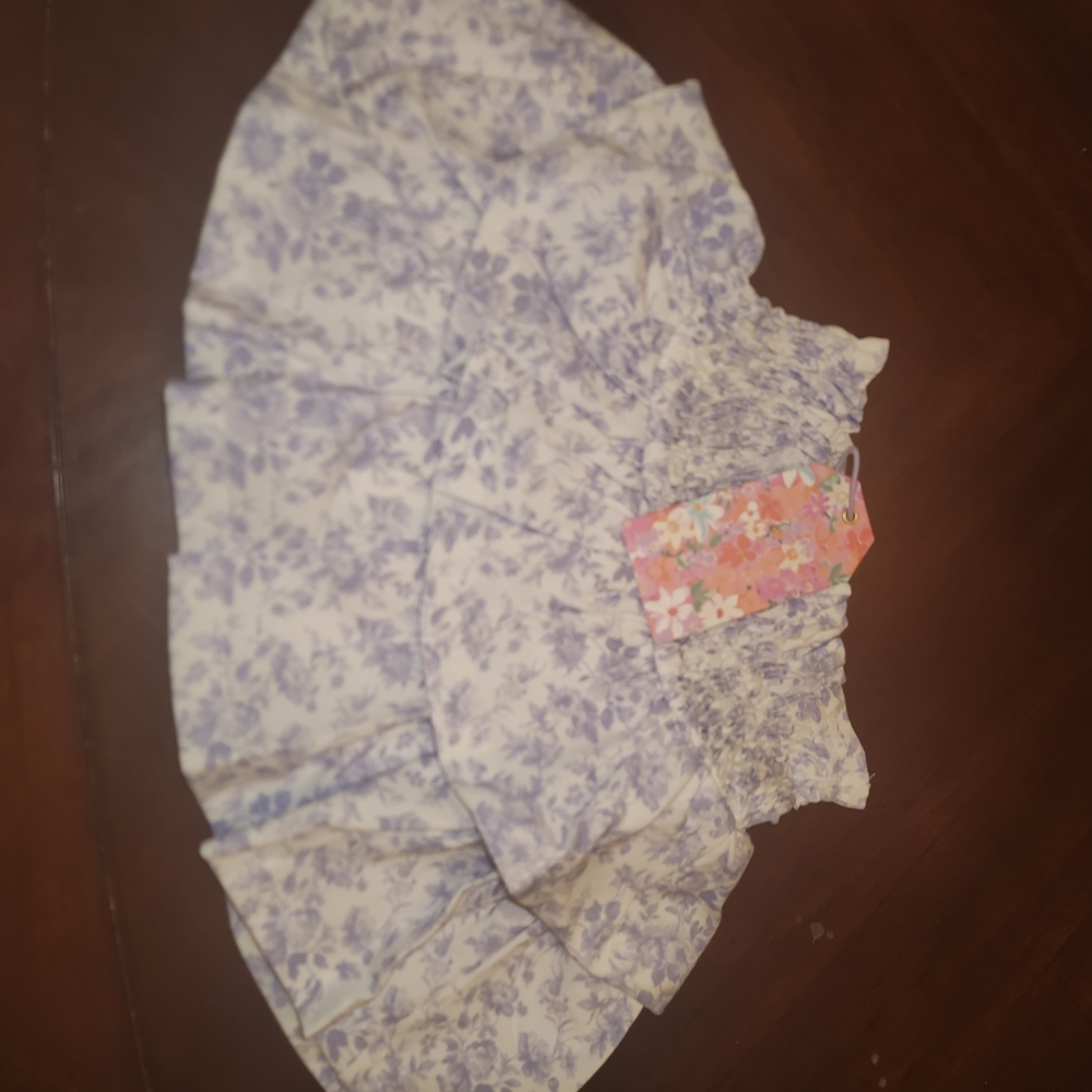 cheeky plum 3T Blair Layer Skirt Lavender Cottage Flora Toile Purple Print